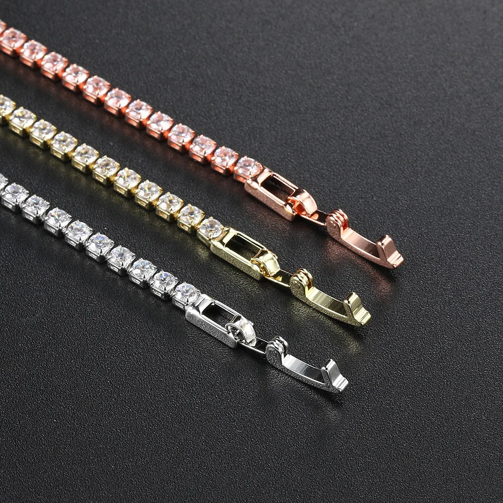 Zircon Crystal Tennis Bracelet – 2.5/3/4/5mm