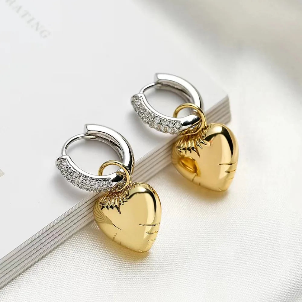 Pavé Heart & Star Earrings