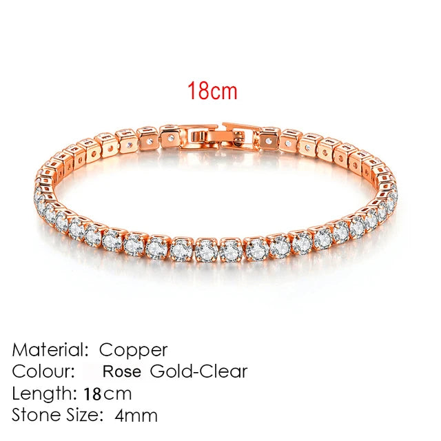 Zircon Crystal Tennis Bracelet – 2.5/3/4/5mm