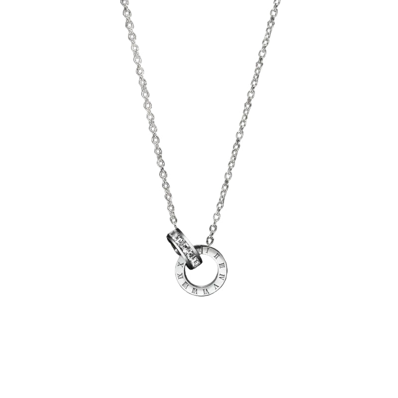 Interlocking Roman Numeral Necklace
