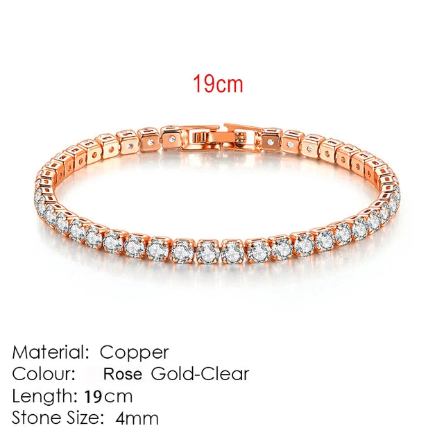 Zircon Crystal Tennis Bracelet – 2.5/3/4/5mm