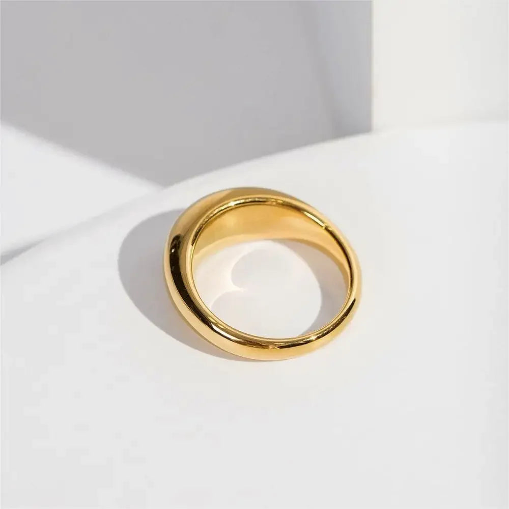 Minimalist Stainless Steel Chunky Dome Ring
