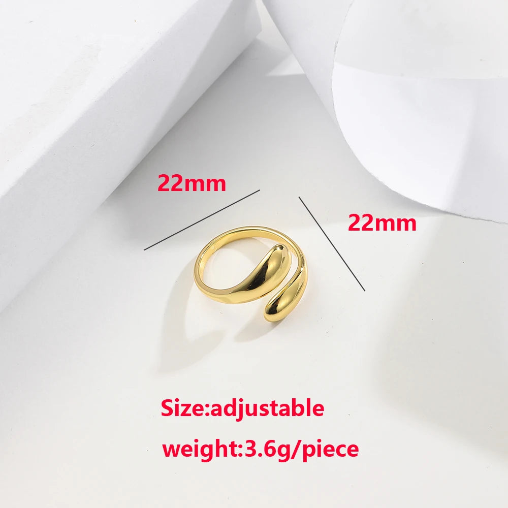 Gold Plated Glossy Open Ring