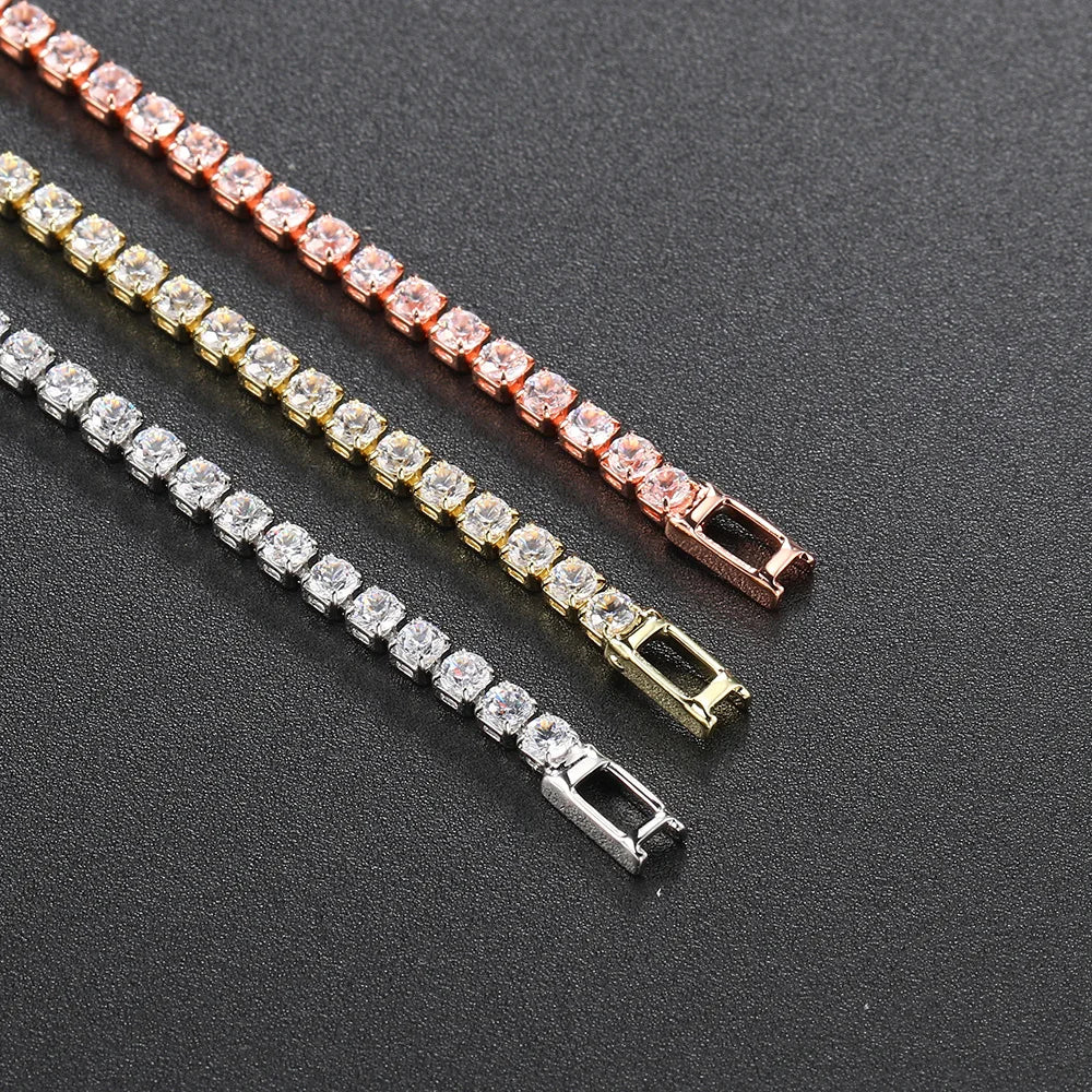 Zircon Crystal Tennis Bracelet – 2.5/3/4/5mm