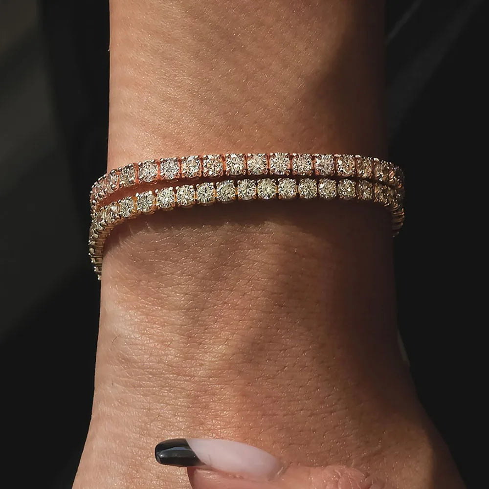 Zircon Crystal Tennis Bracelet – 2.5/3/4/5mm