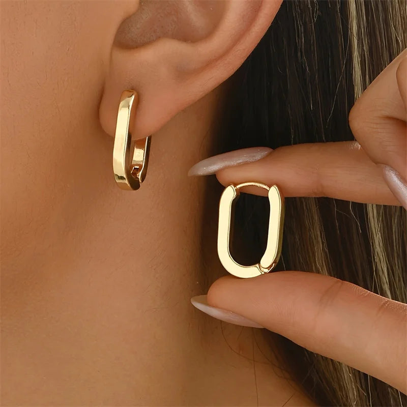 Rectangular Hoop Earrings