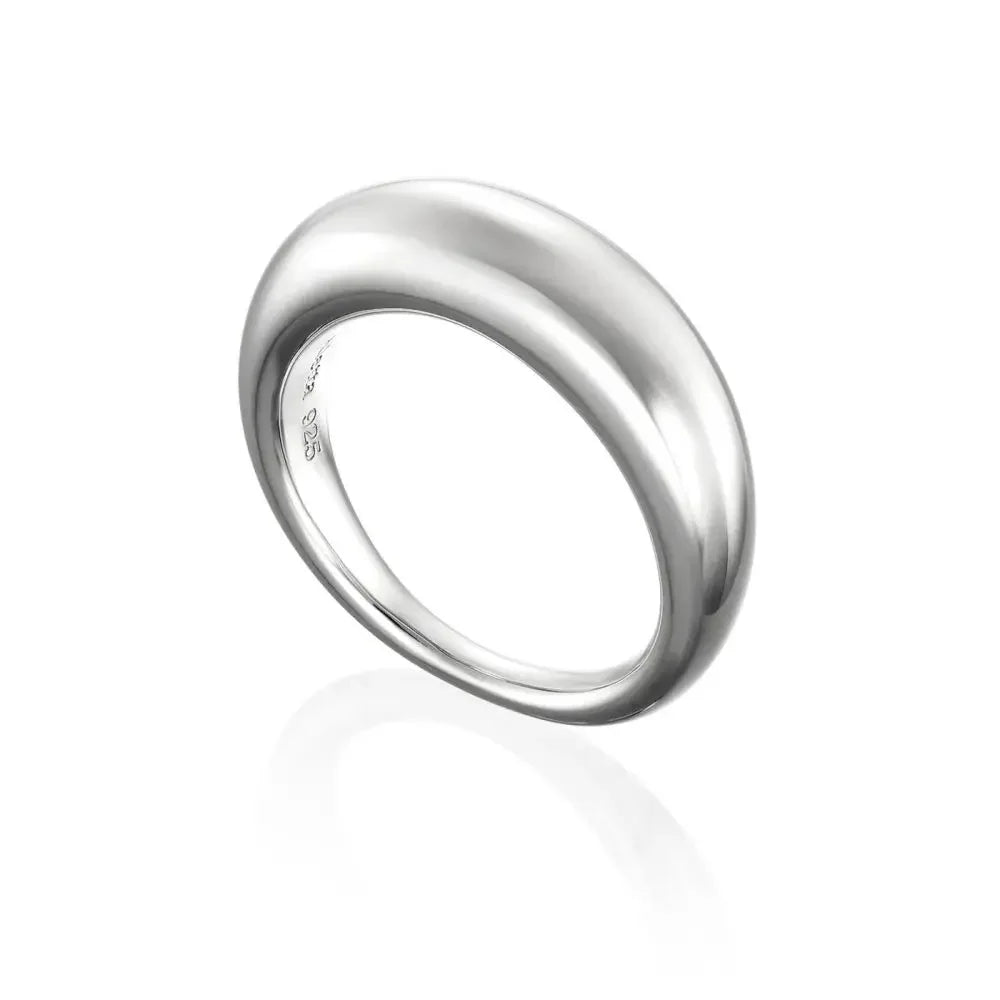 Minimalist Stainless Steel Chunky Dome Ring