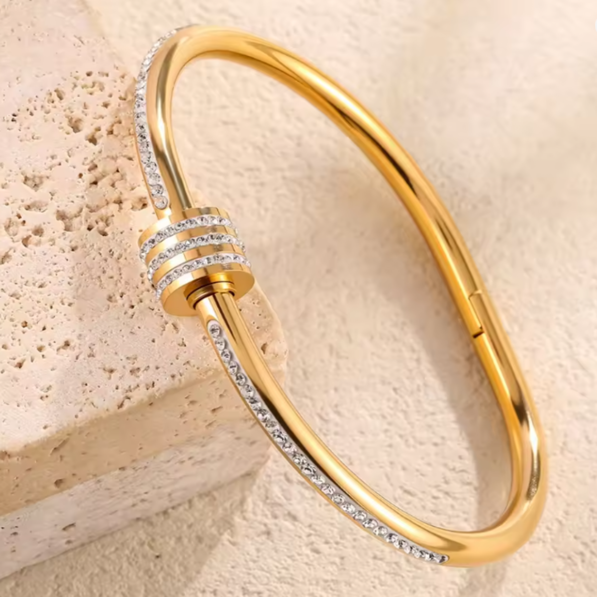 Gold Clasp Bangle